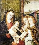 Jan provoost Madonna and Child with two angels oil on canvas